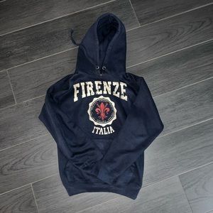 Navy blue hoodie from Florence Italy